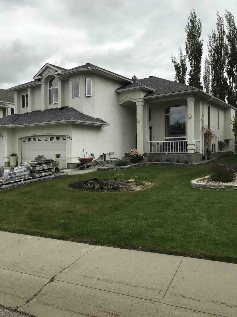 edmonton aspen trees removed front yard green lawn